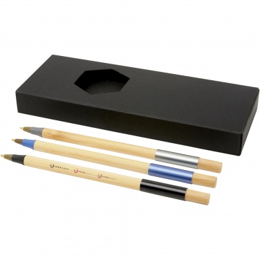 Logo trade promotional item photo of: Kerf 3-piece bamboo pen set